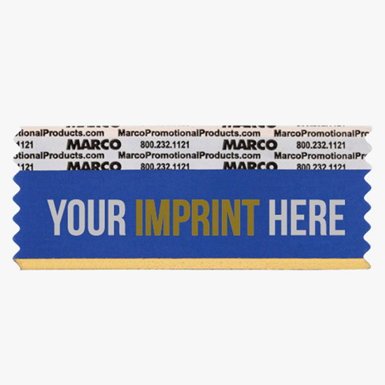 4 x 1 5/8 Horizontal Ribbon - Custom Title - 2 Color Imprint