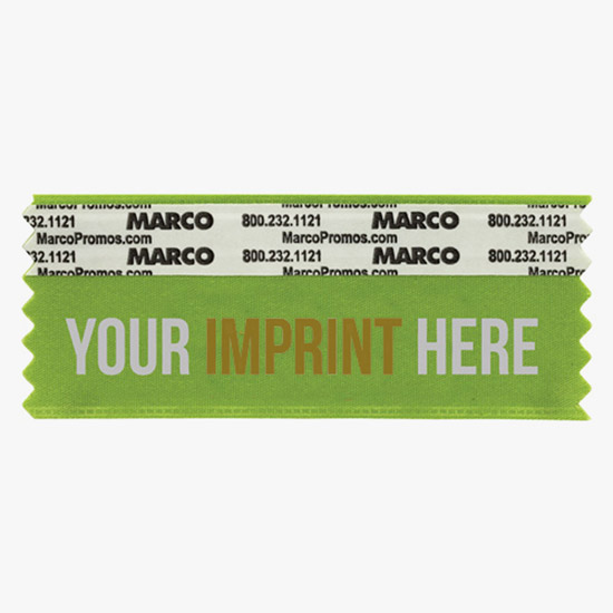 4 x 1 5/8 Horizontal Ribbon - Custom Title - 2 Color Imprint