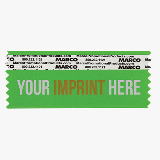 4 x 1 5/8 Horizontal Ribbon - Custom Title - 2 Color Imprint
