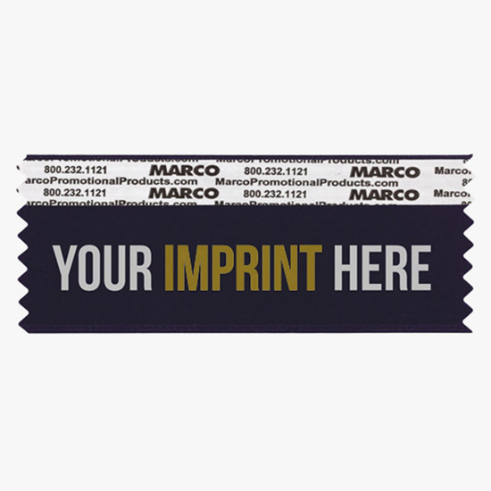 4 x 1 5/8 Horizontal Ribbon - Custom Title - 2 Color Imprint