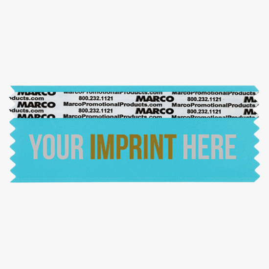 4 x 1 5/8 Horizontal Ribbon - Custom Title - 2 Color Imprint