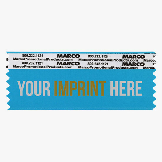 4 x 1 5/8 Horizontal Ribbon - Custom Title - 2 Color Imprint