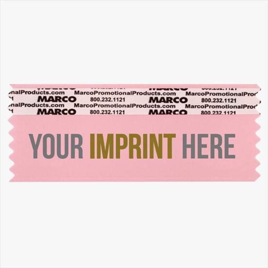 4 x 1 5/8 Horizontal Ribbon - Custom Title - 2 Color Imprint