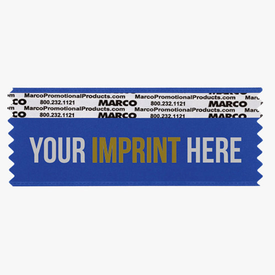 4 x 1 5/8 Horizontal Ribbon - Custom Title - 2 Color Imprint