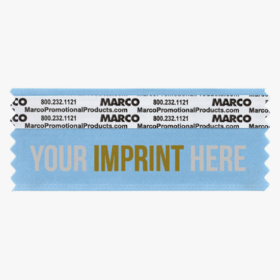 4 x 1 5/8 Horizontal Ribbon - Custom Title - 2 Color Imprint