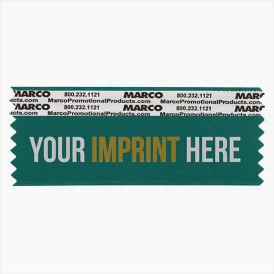 4 x 1 5/8 Horizontal Ribbon - Custom Title - 2 Color Imprint