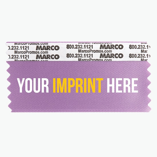 4 x 2 Horizontal Ribbon - Custom Title - 2 Color Imprint