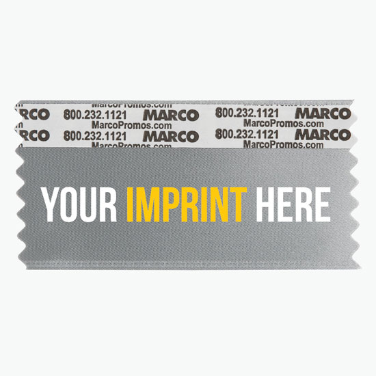 4 x 2 Horizontal Ribbon - Custom Title - 2 Color Imprint