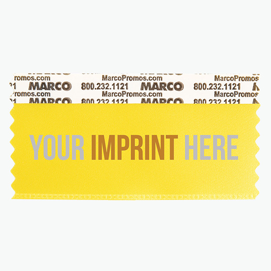 4 x 2 Horizontal Ribbon - Custom Title - 2 Color Imprint