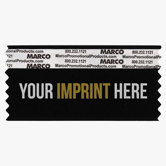 4 x 2 Horizontal Ribbon - Custom Title - 2 Color Imprint