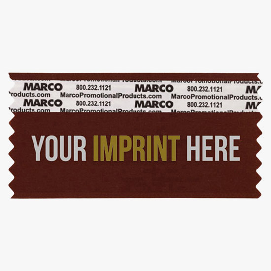 4 x 2 Horizontal Ribbon - Custom Title - 2 Color Imprint