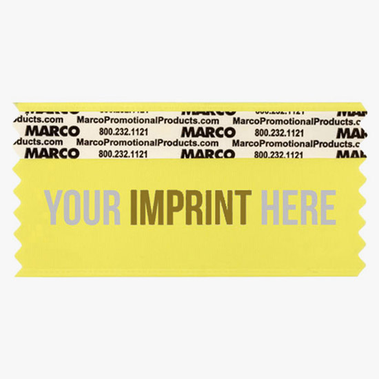 4 x 2 Horizontal Ribbon - Custom Title - 2 Color Imprint