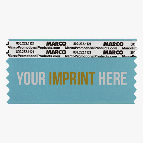 4 x 2 Horizontal Ribbon - Custom Title - 2 Color Imprint