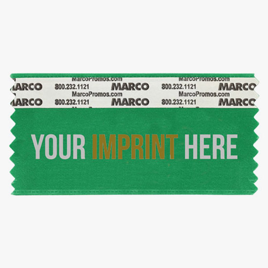 4 x 2 Horizontal Ribbon - Custom Title - 2 Color Imprint