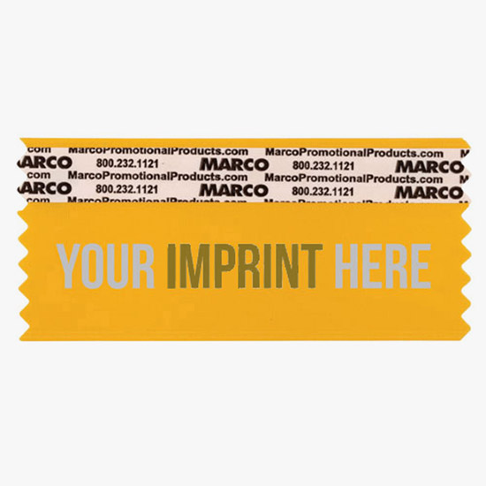 4 x 2 Horizontal Ribbon - Custom Title - 2 Color Imprint