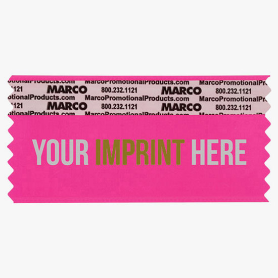 4 x 2 Horizontal Ribbon - Custom Title - 2 Color Imprint