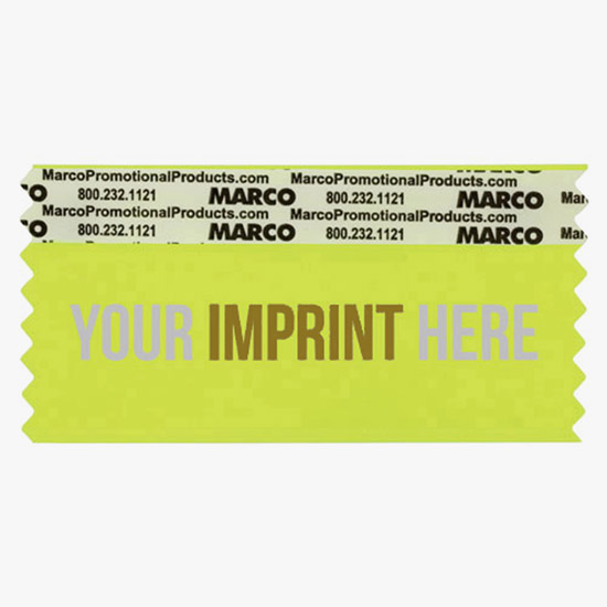 4 x 2 Horizontal Ribbon - Custom Title - 2 Color Imprint