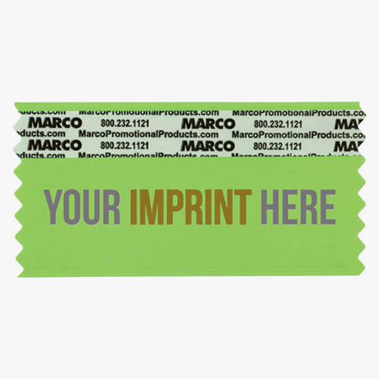 4 x 2 Horizontal Ribbon - Custom Title - 2 Color Imprint