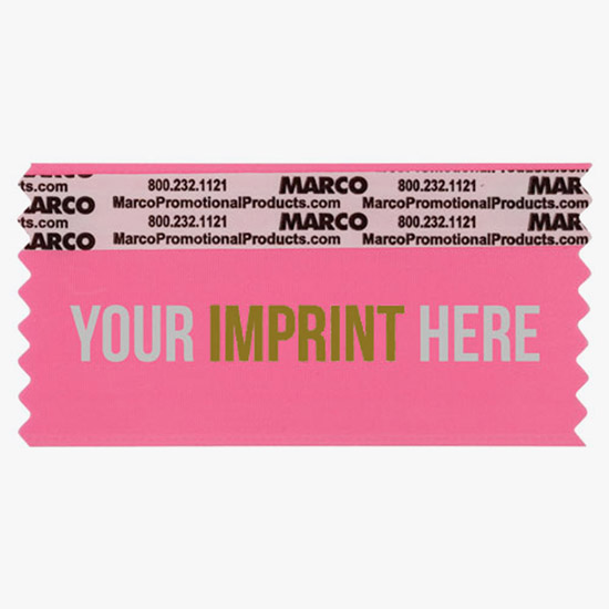 4 x 2 Horizontal Ribbon - Custom Title - 2 Color Imprint