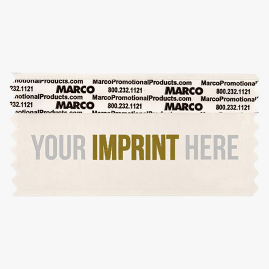 4 x 2 Horizontal Ribbon - Custom Title - 2 Color Imprint
