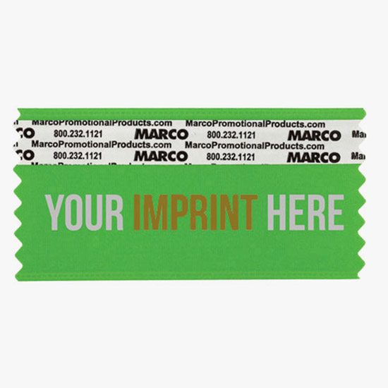 4 x 2 Horizontal Ribbon - Custom Title - 2 Color Imprint