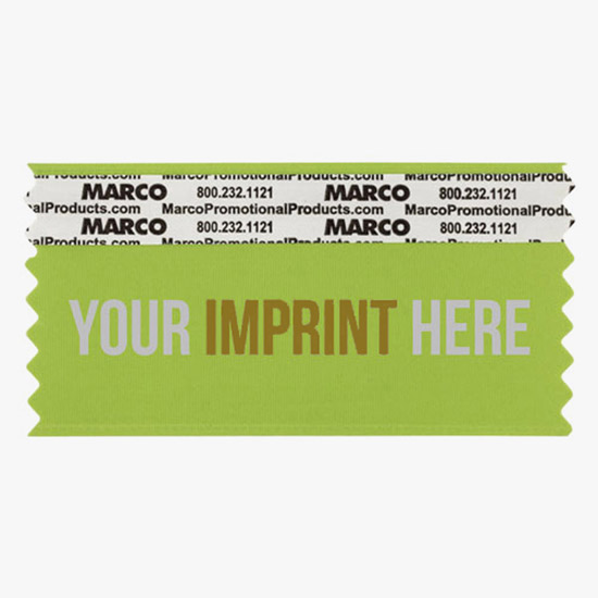 4 x 2 Horizontal Ribbon - Custom Title - 2 Color Imprint