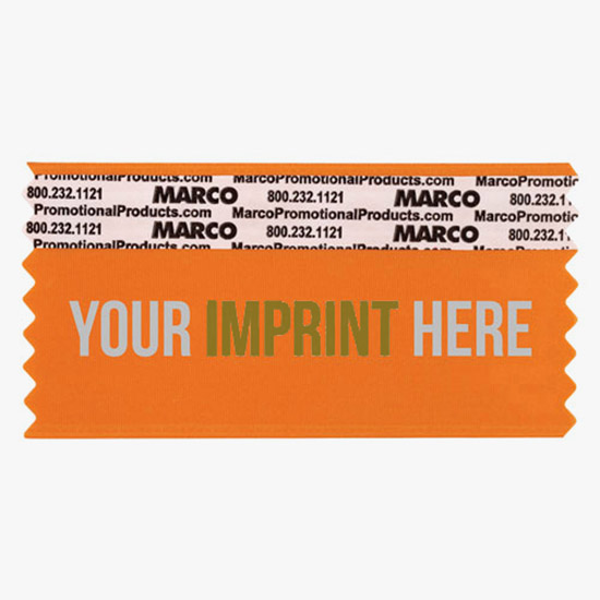 4 x 2 Horizontal Ribbon - Custom Title - 2 Color Imprint