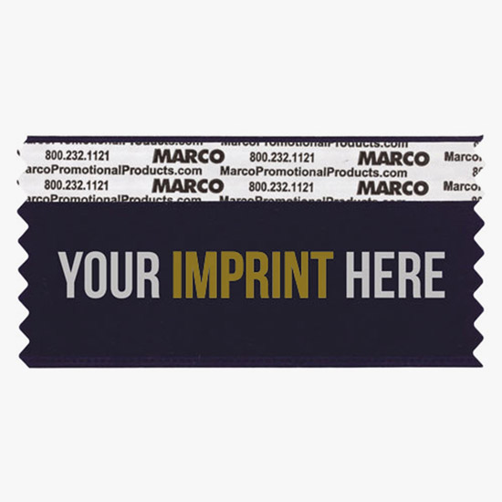 4 x 2 Horizontal Ribbon - Custom Title - 2 Color Imprint