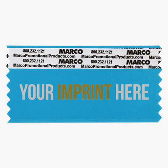 4 x 2 Horizontal Ribbon - Custom Title - 2 Color Imprint