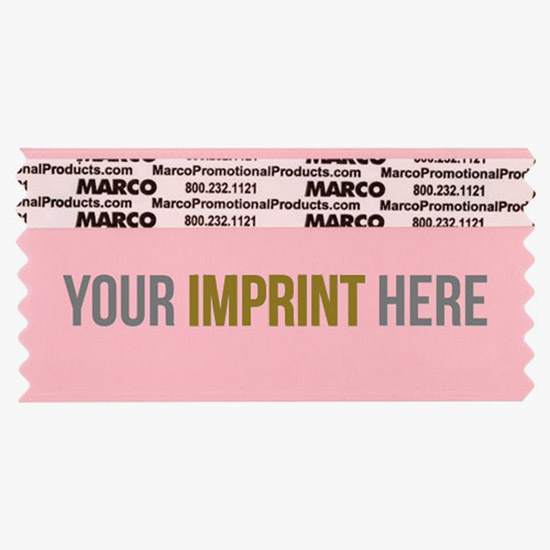 4 x 2 Horizontal Ribbon - Custom Title - 2 Color Imprint