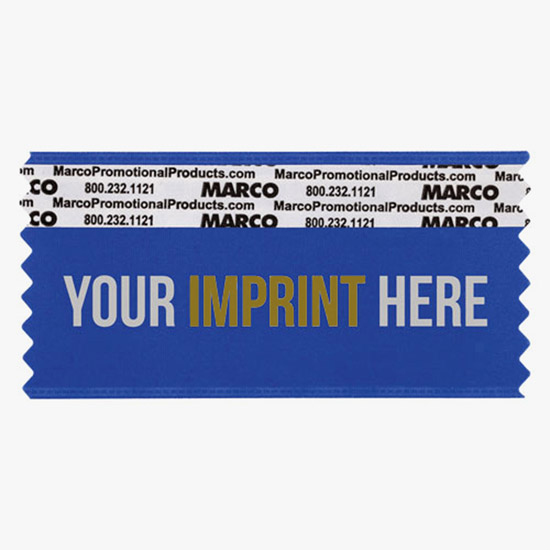 4 x 2 Horizontal Ribbon - Custom Title - 2 Color Imprint
