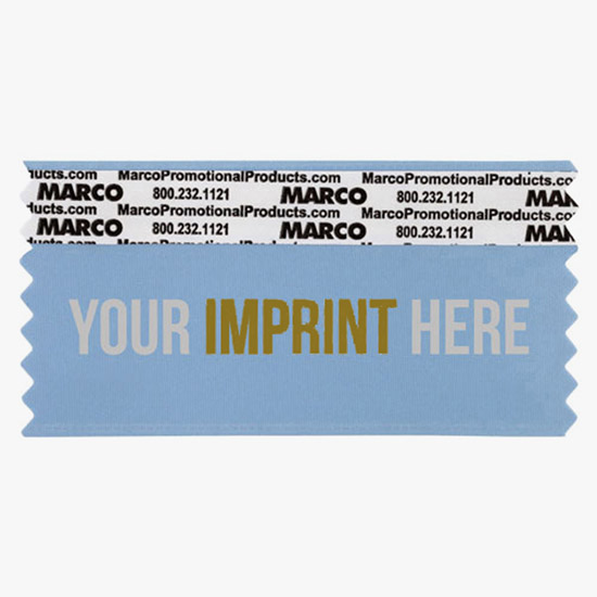 4 x 2 Horizontal Ribbon - Custom Title - 2 Color Imprint