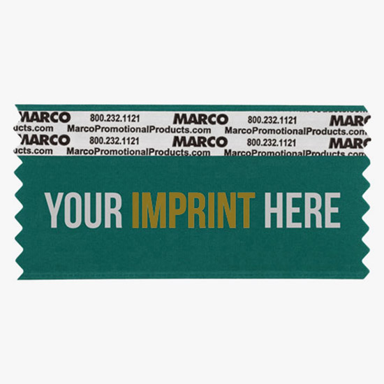 4 x 2 Horizontal Ribbon - Custom Title - 2 Color Imprint