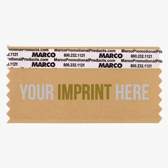 4 x 2 Horizontal Ribbon - Custom Title - 2 Color Imprint