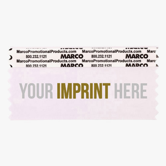 4 x 2 Horizontal Ribbon - Custom Title - 2 Color Imprint