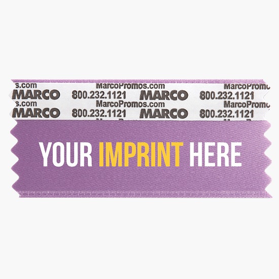 3 1/2 x 1 5/8 Horizontal Ribbon - Custom Title - 2 Color Imprint