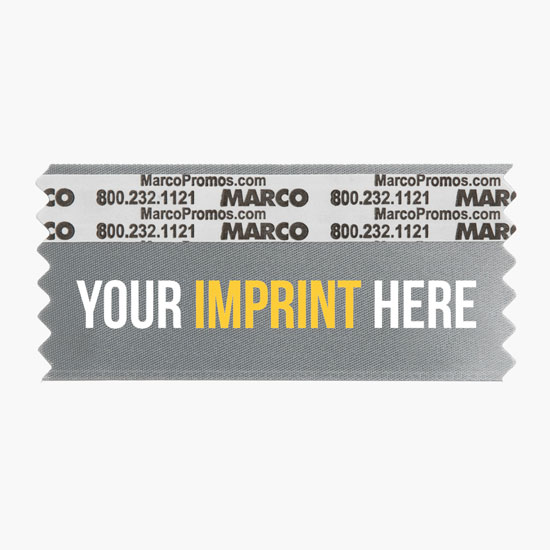3 1/2 x 1 5/8 Horizontal Ribbon - Custom Title - 2 Color Imprint