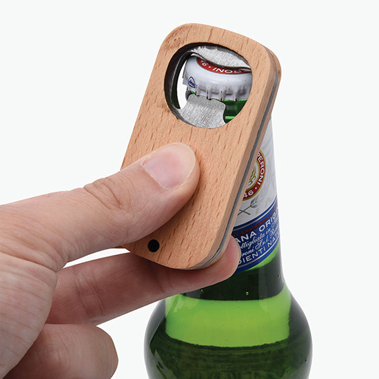 Bamboo Bottle Opener - Engraved - 24-Hour Production