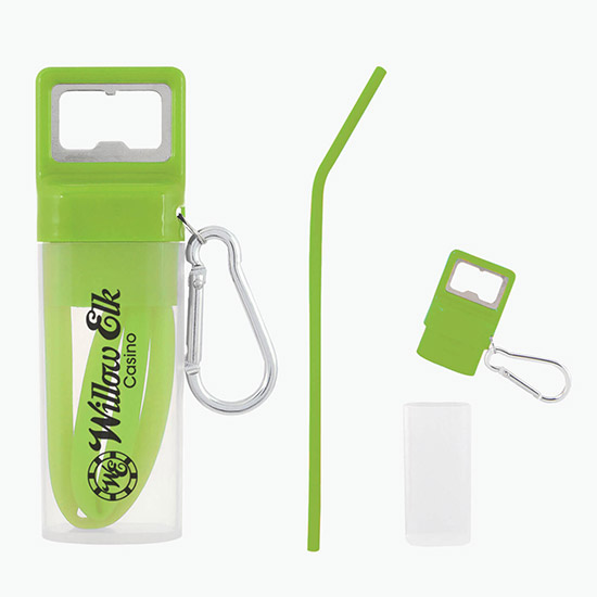Pop & Sip Reusable Straw and Bottle Opener - Clearance