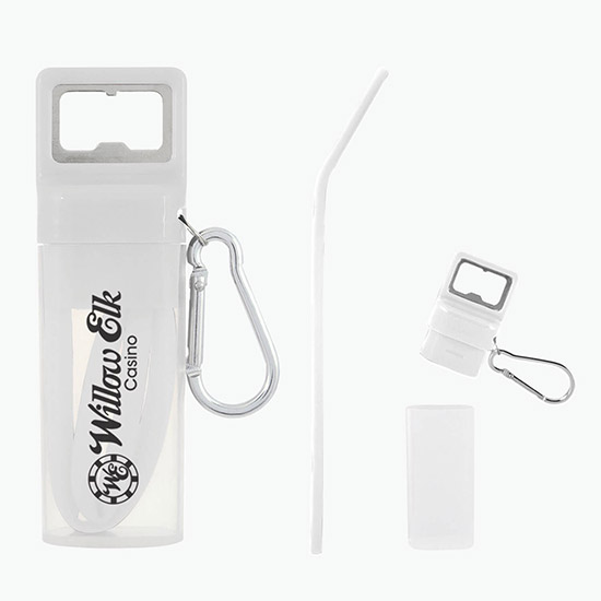 Pop & Sip Reusable Straw and Bottle Opener - Clearance