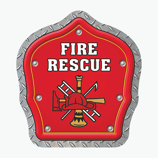 Full Color Rubber Back Jar Opener - Fire Fighter Shape