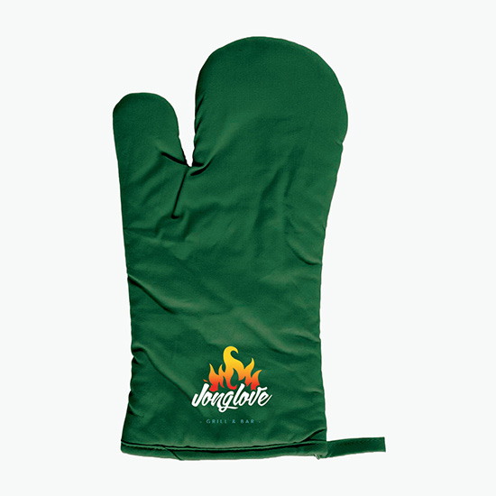 Cotton Canvas Oven Mitt - Full Color
