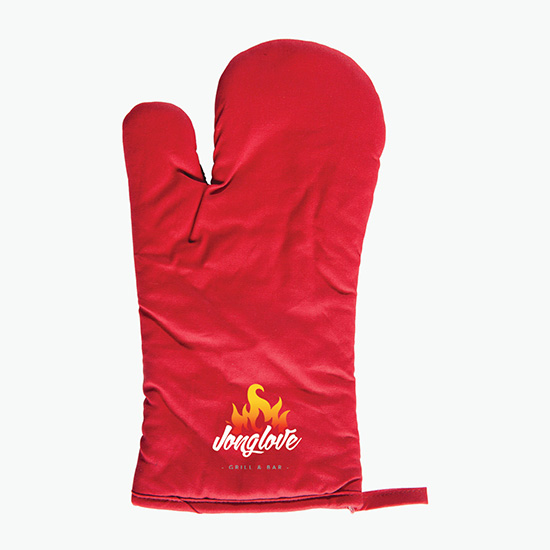 Cotton Canvas Oven Mitt - Full Color