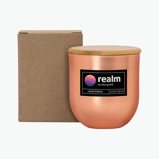 8 oz Metallic Candle with Wood Lid