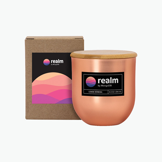 8 oz Metallic Candle with Wood Lid