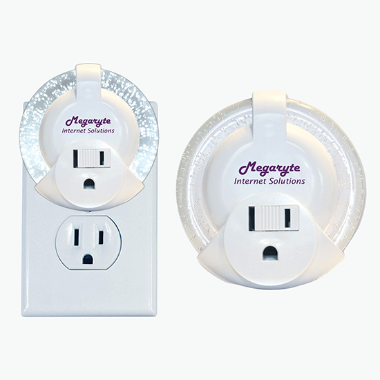 LED Sparkle Night Light with Outlet