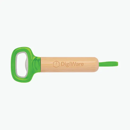 Color Pop Bamboo Bottle Opener - Engraved