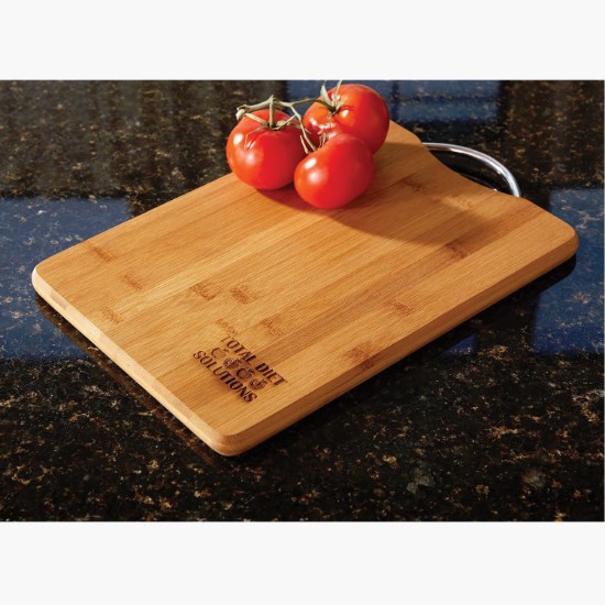 Bamboo Cutting Board with Metal Handle