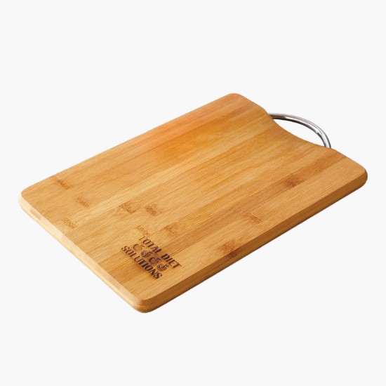 Bamboo Cutting Board with Metal Handle