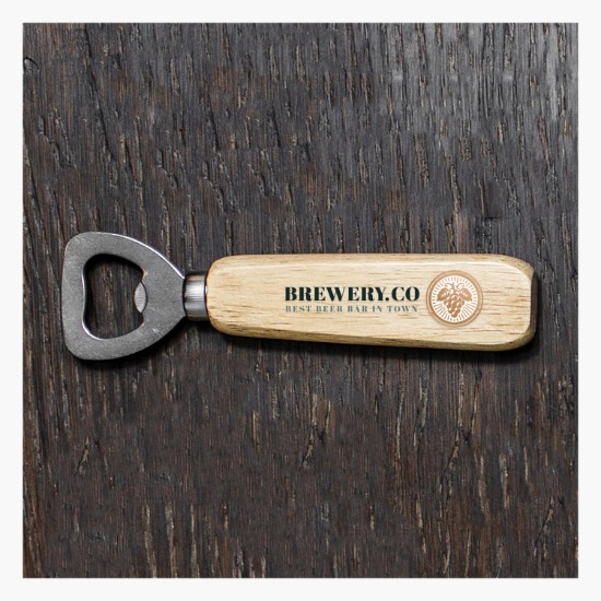 Robust Wood Handle Bottle Opener - 24-Hour Production